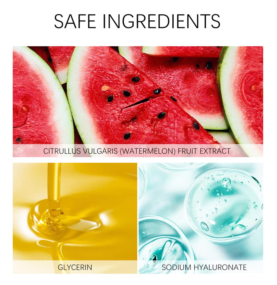 2 Pcs Watermelon Niacinamide Moisturize Serum, Hydrating Lightweight Glow Face Priming Liquid Highlighter