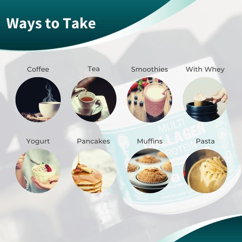 CB Supplements NSF Certified for Sport Multi Collagen Protein Powder Bone, Skin, Hair, and Joint Support | Hydrolyzed Collagen Supplements (58 Servings (Pack of 1), Unflavored)