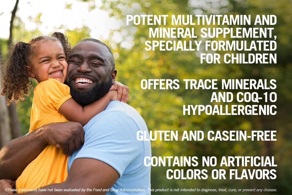 Kirkman - Children’s Multivitamin & Mineral Capsules - 120 Capsules - Potent Broad Spectrum Vitamin/Mineral Supplement - with Coenzyme Q-10 - No Artificial Colors or Flavors