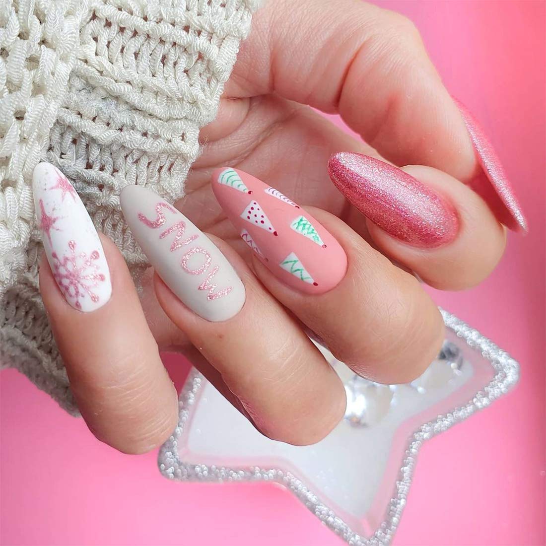 senvenski Senvenski 6pcs Gel Nail Polish Glitter Soak Off UV LED Manicure Art Varnish Gift Set Kit