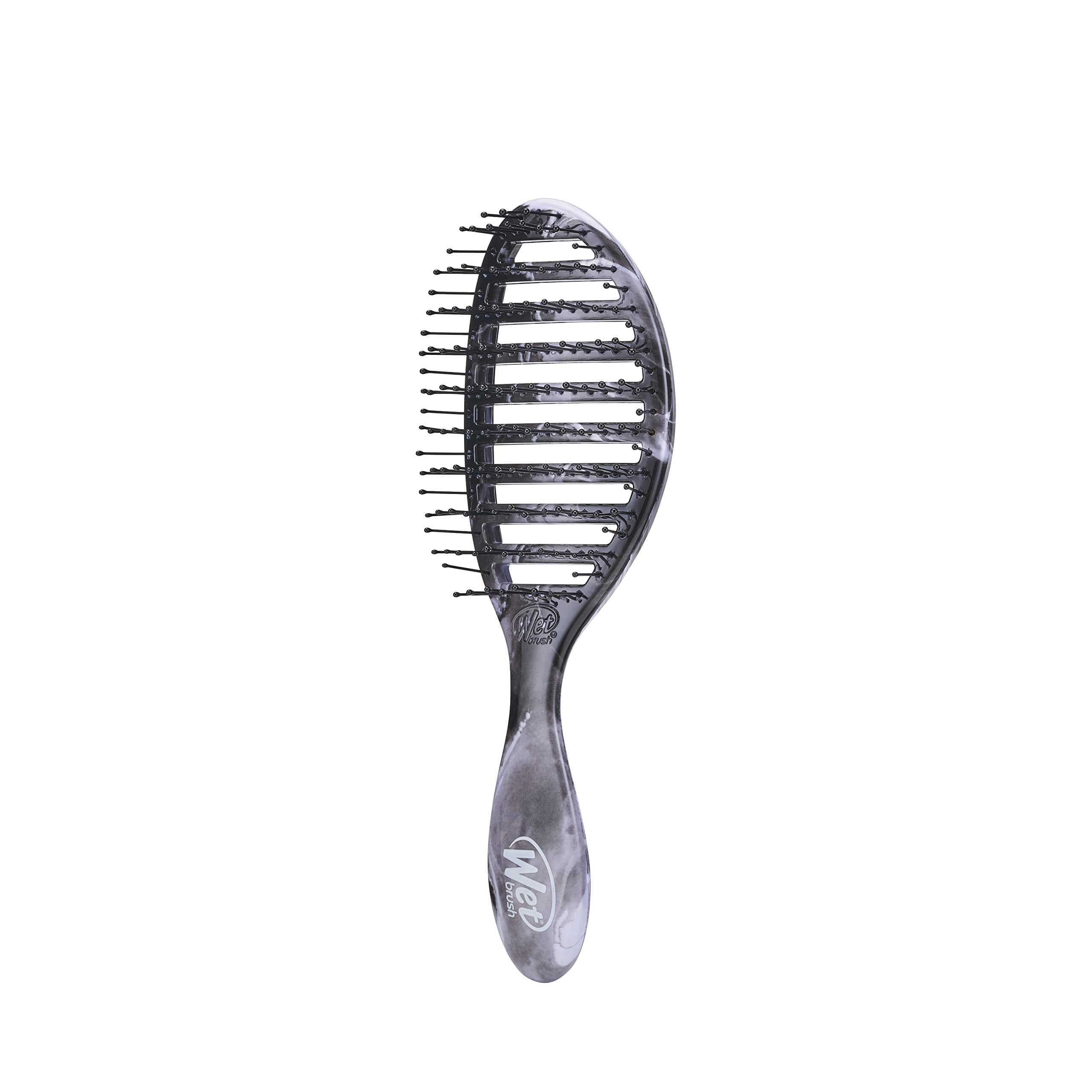 Wet Brush Speed Dry Hair Brush - Metallic Marble, Onyx - Vented Design and Ultra Soft HeatFlex Bristles Are Blow Dry Safe With Ergonomic Handle Manages Tangle and Uncontrollable Hair - Pain-Free