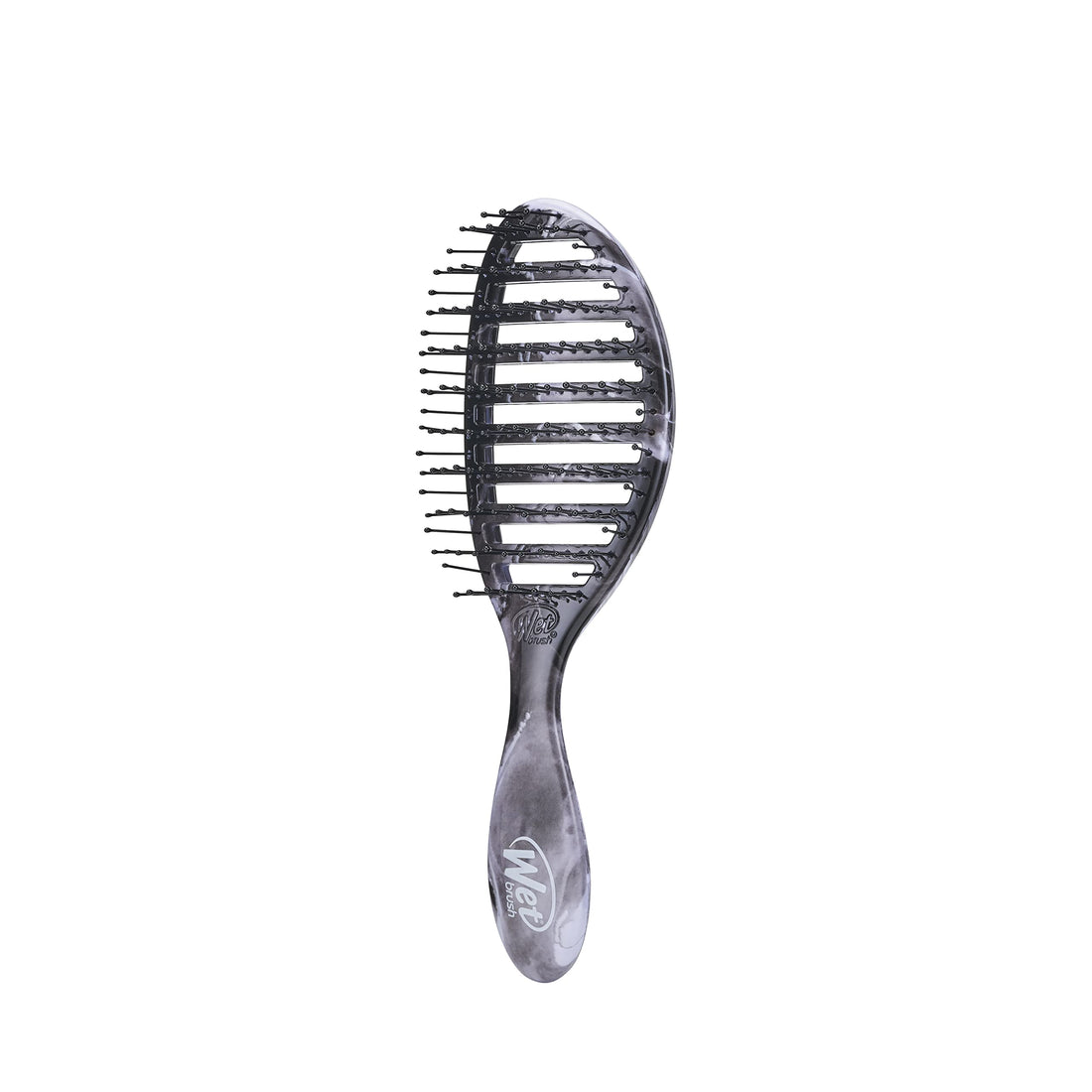Wet Brush Speed Dry Hair Brush - Metallic Marble, Onyx - Vented Design and Ultra Soft HeatFlex Bristles Are Blow Dry Safe With Ergonomic Handle Manages Tangle and Uncontrollable Hair - Pain-Free