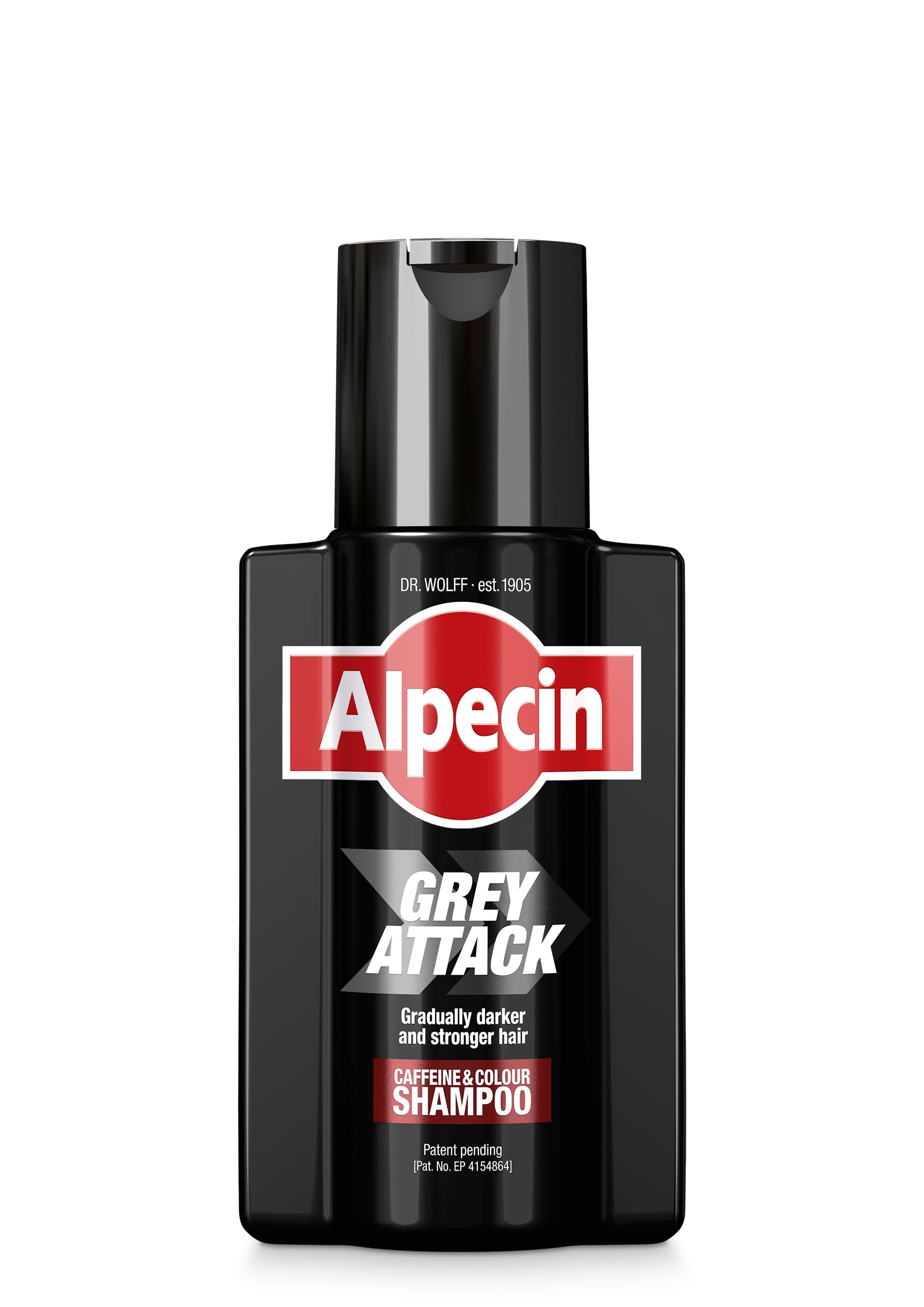 Alpecin Grey Attack Coffein & Color Shampoo - 1 x 200 ml - Schrittweise dunkleres und stärkeres Haar | Kontrolliertes und natürliches Farbergebnis | Gegen Haarausfall