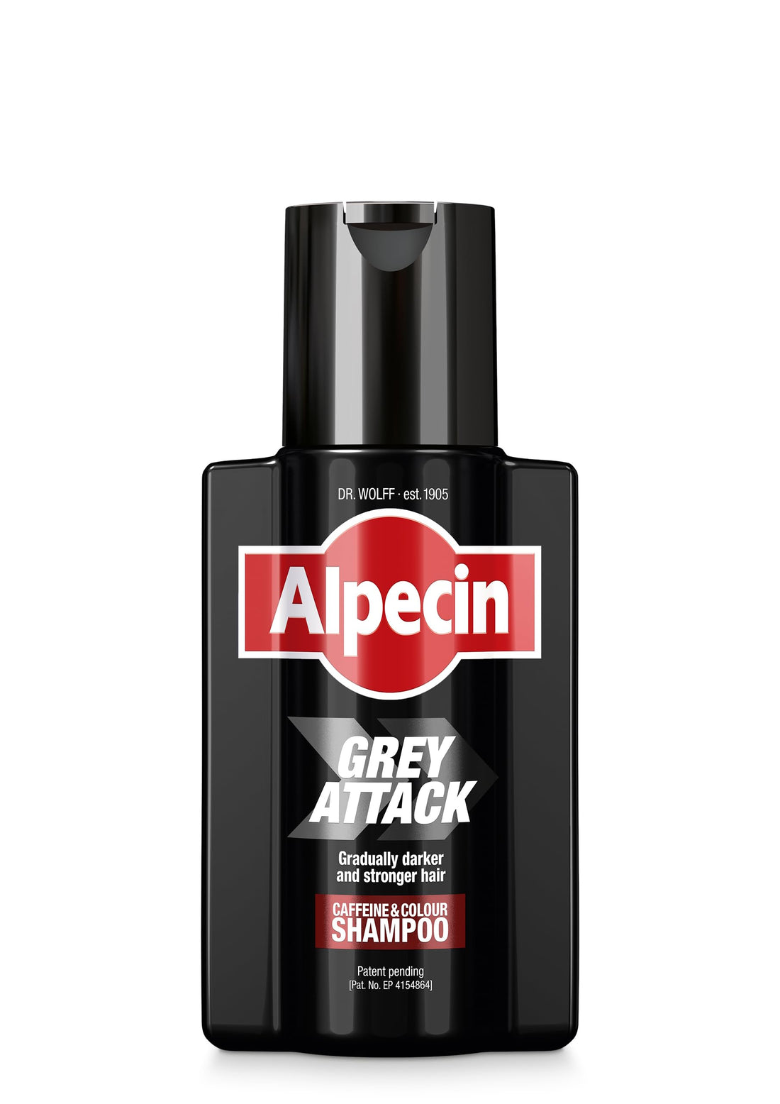 Alpecin Grey Attack Coffein & Color Shampoo - 1 x 200 ml - Schrittweise dunkleres und stärkeres Haar | Kontrolliertes und natürliches Farbergebnis | Gegen Haarausfall