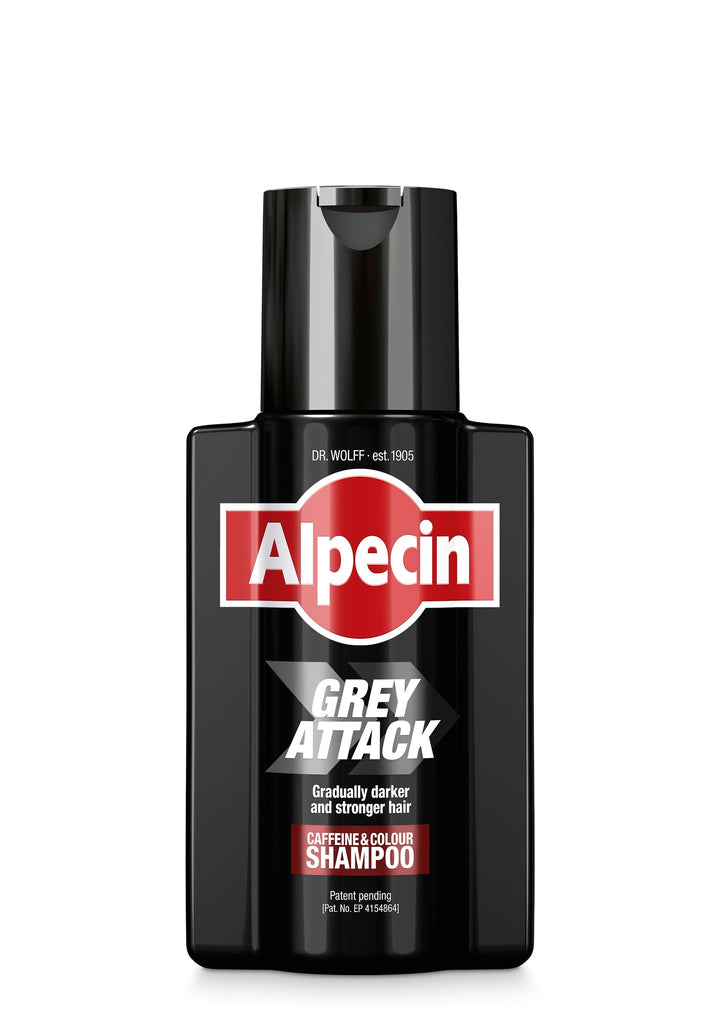 Alpecin Grey Attack Coffein & Color Shampoo - 1 x 200 ml - Schrittweise dunkleres und stärkeres Haar | Kontrolliertes und natürliches Farbergebnis | Gegen Haarausfall