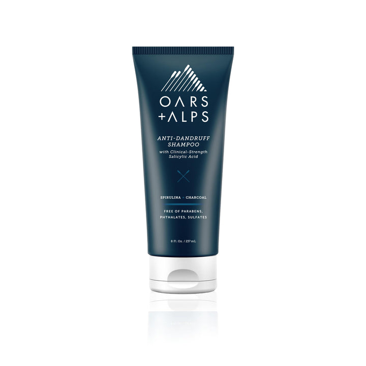 Oars + Alps Anti-Dandruff Shampoo with 2% Salicylic Acid, Made with Spirulina, Charcoal, + Green Algae Extract, 8 Fl Oz