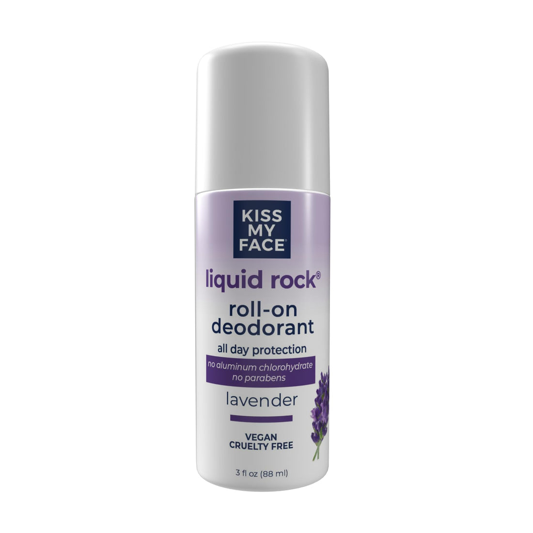 Kiss My Face Liquid Rock Deodorant Roll On, Lavender, 3 Fl Oz