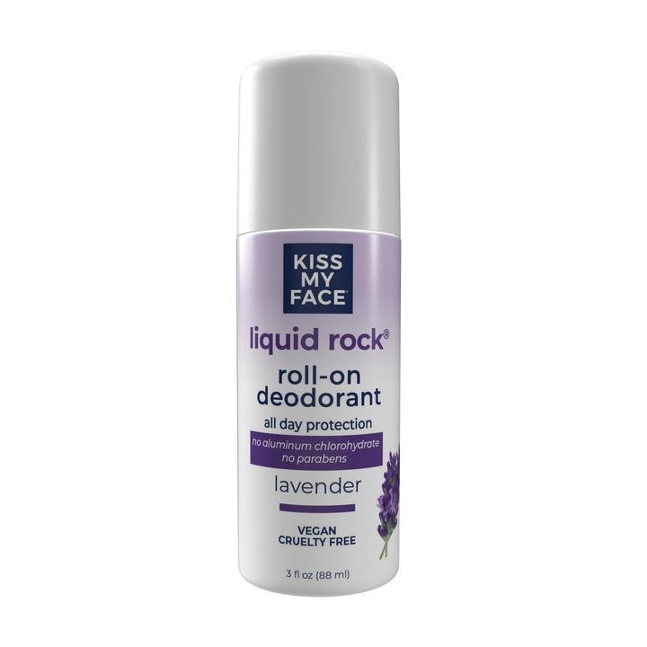 Kiss My Face Liquid Rock Deodorant Roll On, Lavender, 3 Fl Oz
