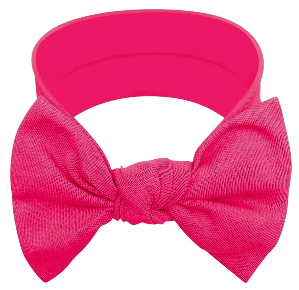BABYGIZ Baby Girl Headbands-Infant,Toddler Cotton Handmade Hairbands with Bows Child Hair Accessories (Fuchsia Pink)
