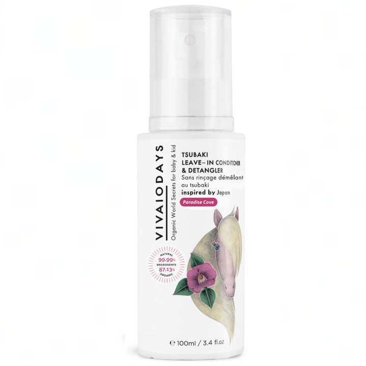 VIVAIODAYS Tsubaki Leave-in Conditioner & Detangler, Scent Paradise Cove 3.4 fl. oz. | 100 ml.