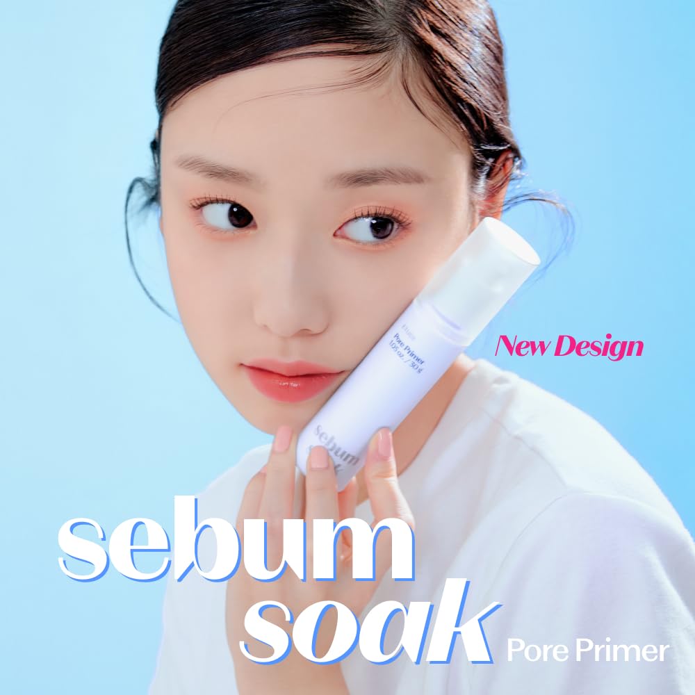 ETUDE Sebum Soak Pore Primer 30ml (23AD) | Long-Lasting Makeup Base with Sebum Control Effect and Matte Finish | Great Pore Coverage | Kbeauty, Korean Makeup