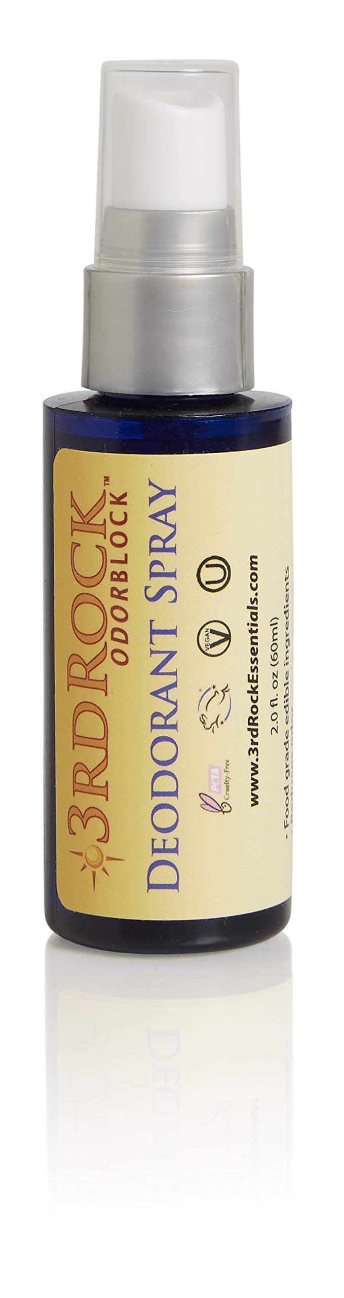OdorBlock Aluminum Free All Natural and Organic Unscented Body Deodorant Invisible Spray for Men, Women and Kids, Pack of 3