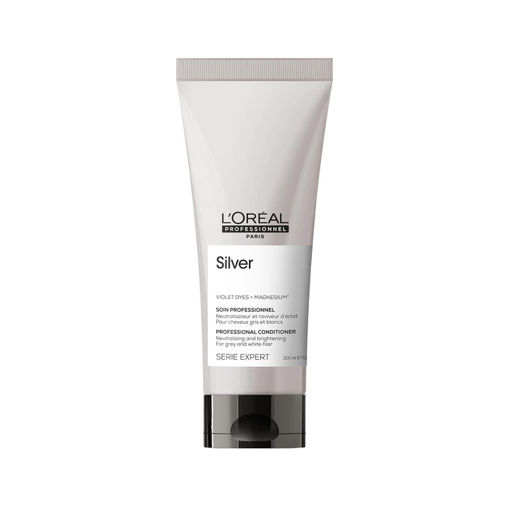 L'Oreal Professionnel Color Depositing Purple Conditioner - Neutralizes Unwanted Brassy & Yellow Tones, For Natural, Colored or Bleached White, Silver & Blonde Hair