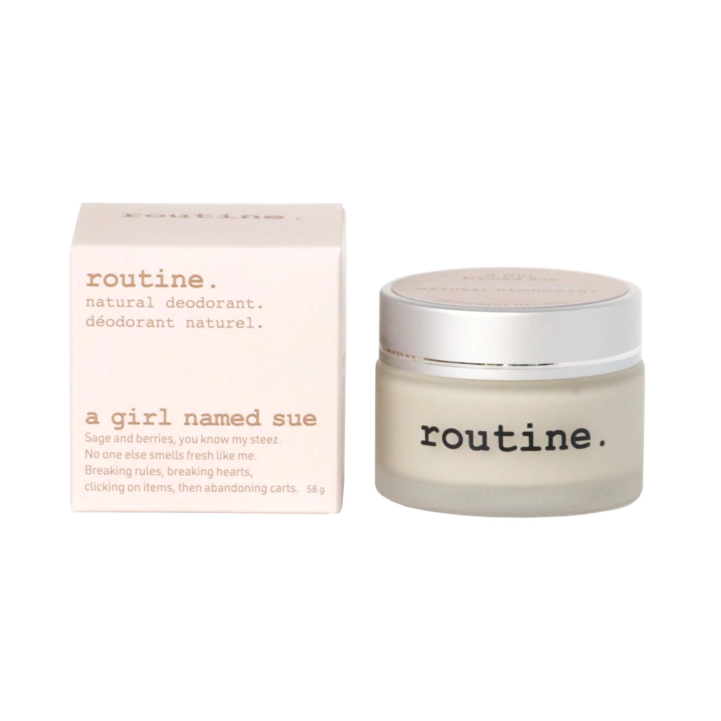 A Girl Named Sue : Routine De-Odor-Cream 50ml Sensitive Skin Formula Natural Deodorant Cream (A Girl Named Sue)