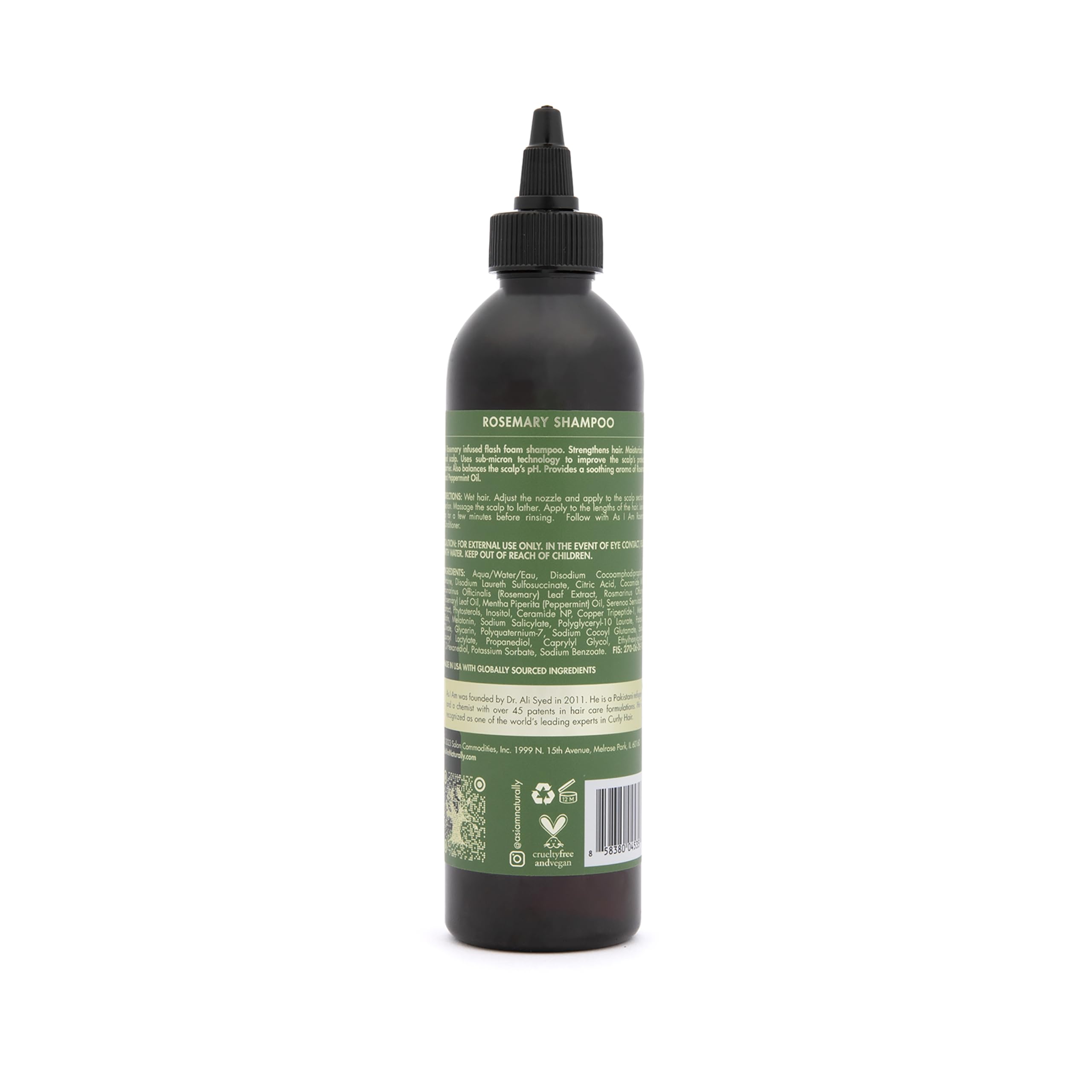 As I Am Rosemary Shampoo - 8 Oz - with Melatonin & Ceramide