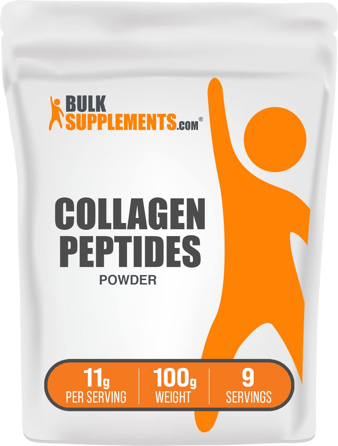 BulkSupplements.com Collagen Peptides Powder - Collagen Supplement, Bovine Collagen Powder - Powdered Collagen, Hydrolyzed & Gluten Free, 11g per Serving, 100g (3.5 oz) (Pack of 1)