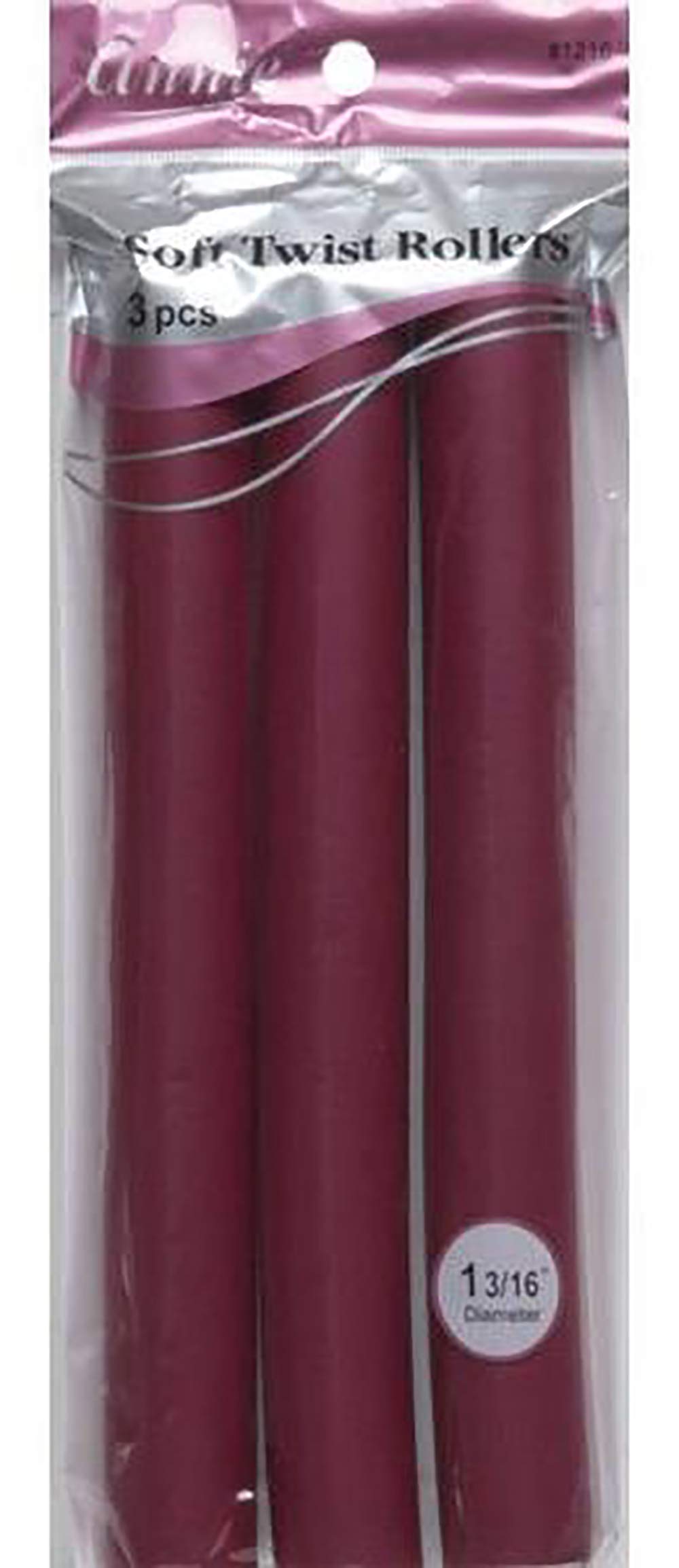 Annie Soft Twist Rollers, Plum, 3 Count