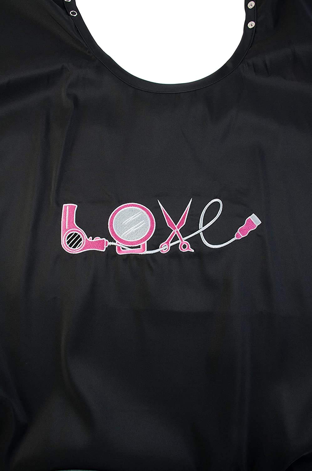 Betty Dain Embroidered Love Cutting / Styling Cape, Black / Multi