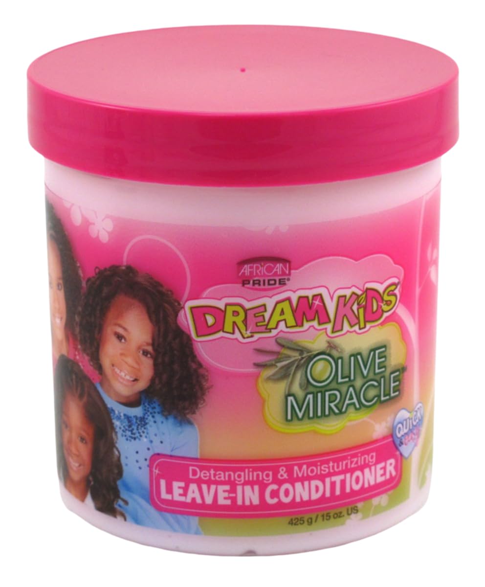African Pride Dream Kids Olive Miracle Leave-In Conditioner 15oz (2 Pack) by African Pride