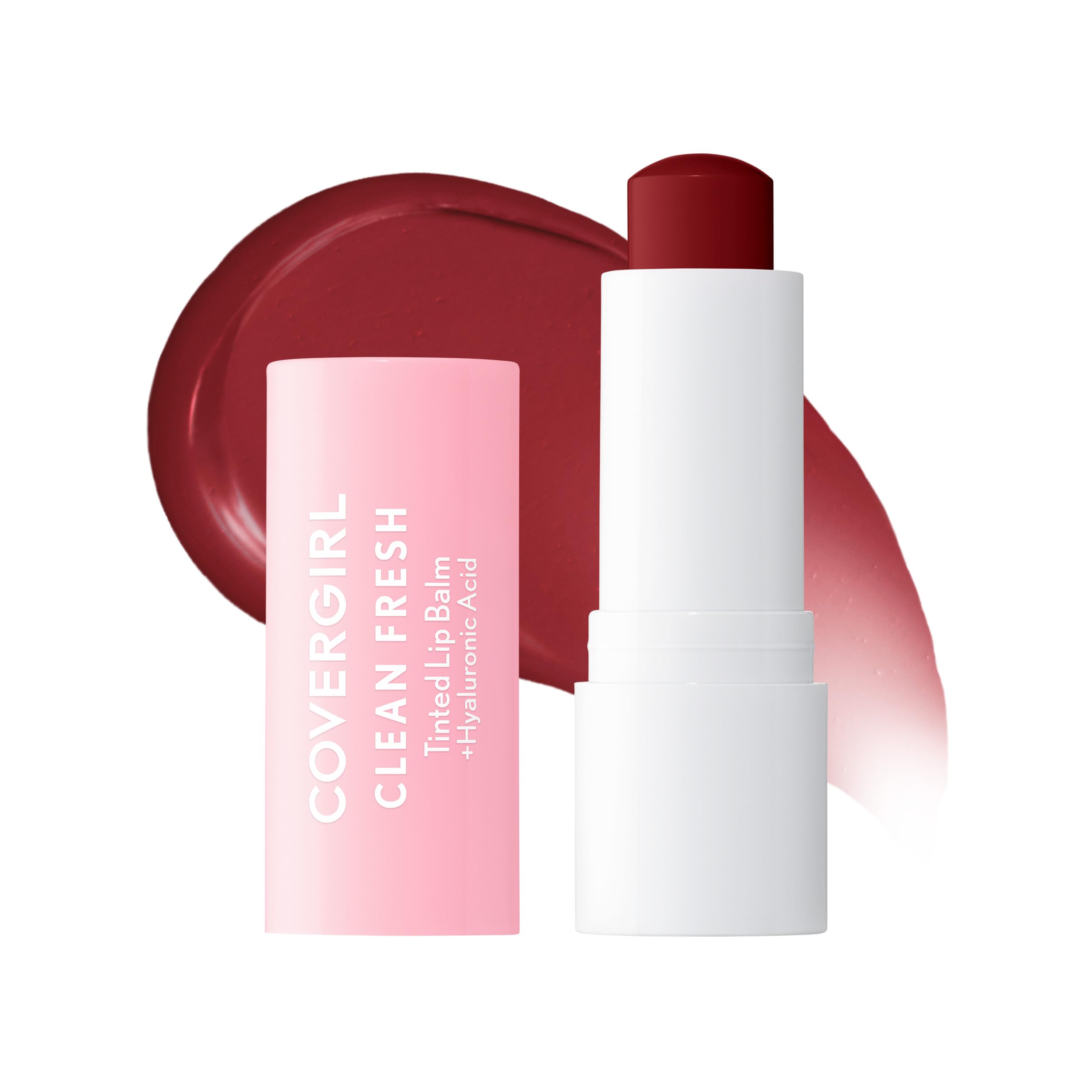 CoverGirl Clean Fresh Tinted Lip Balm, Vegan Formula, Hydrating, Natural Finish, Bliss You Berry, 1 Count