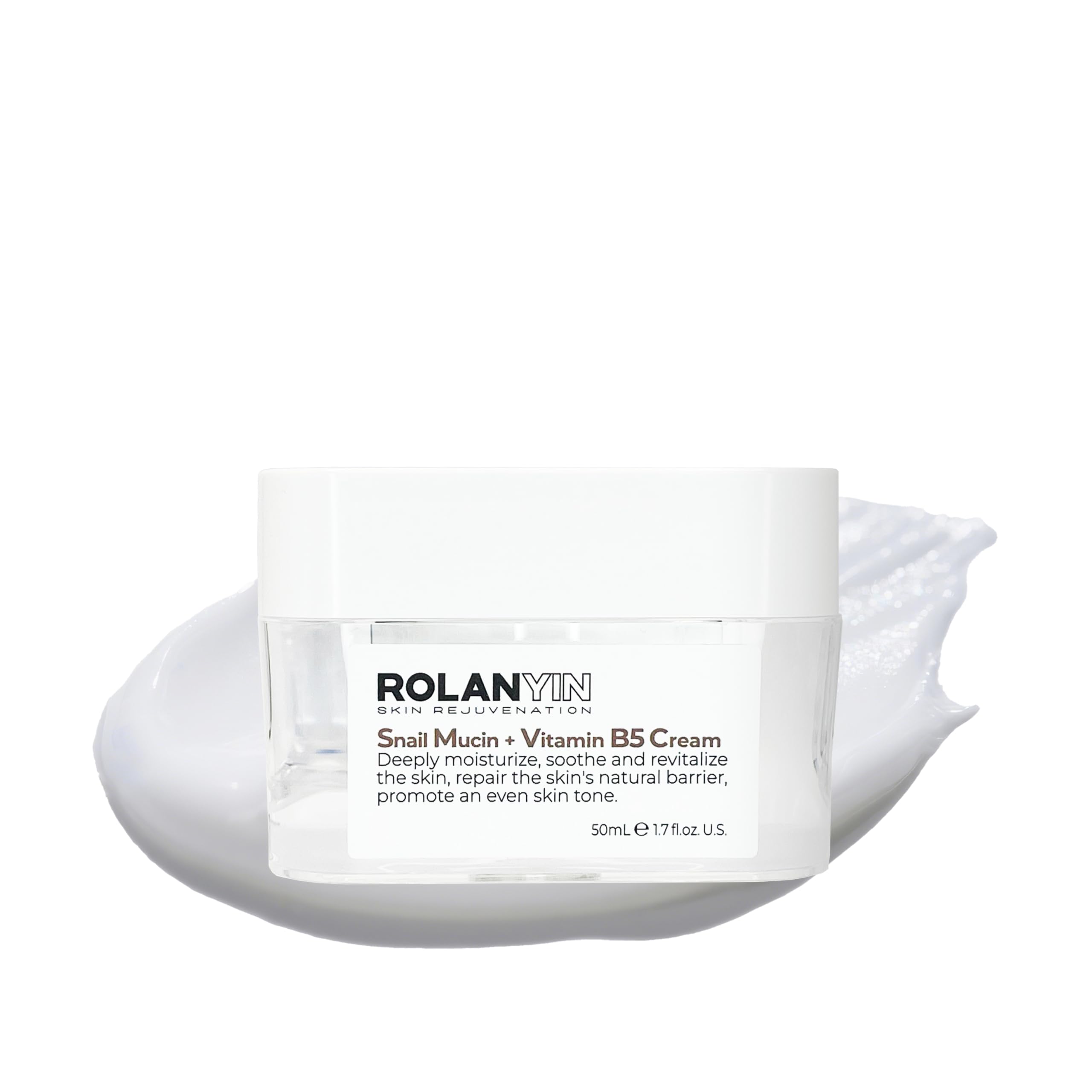 ROLANYIN Snail Mucin + Vitamin B5 Cream for Deep Hydration Skin Repair Nourishing Soothing Anti Aging Revitalizing and Smoothing Benefits Skin Care