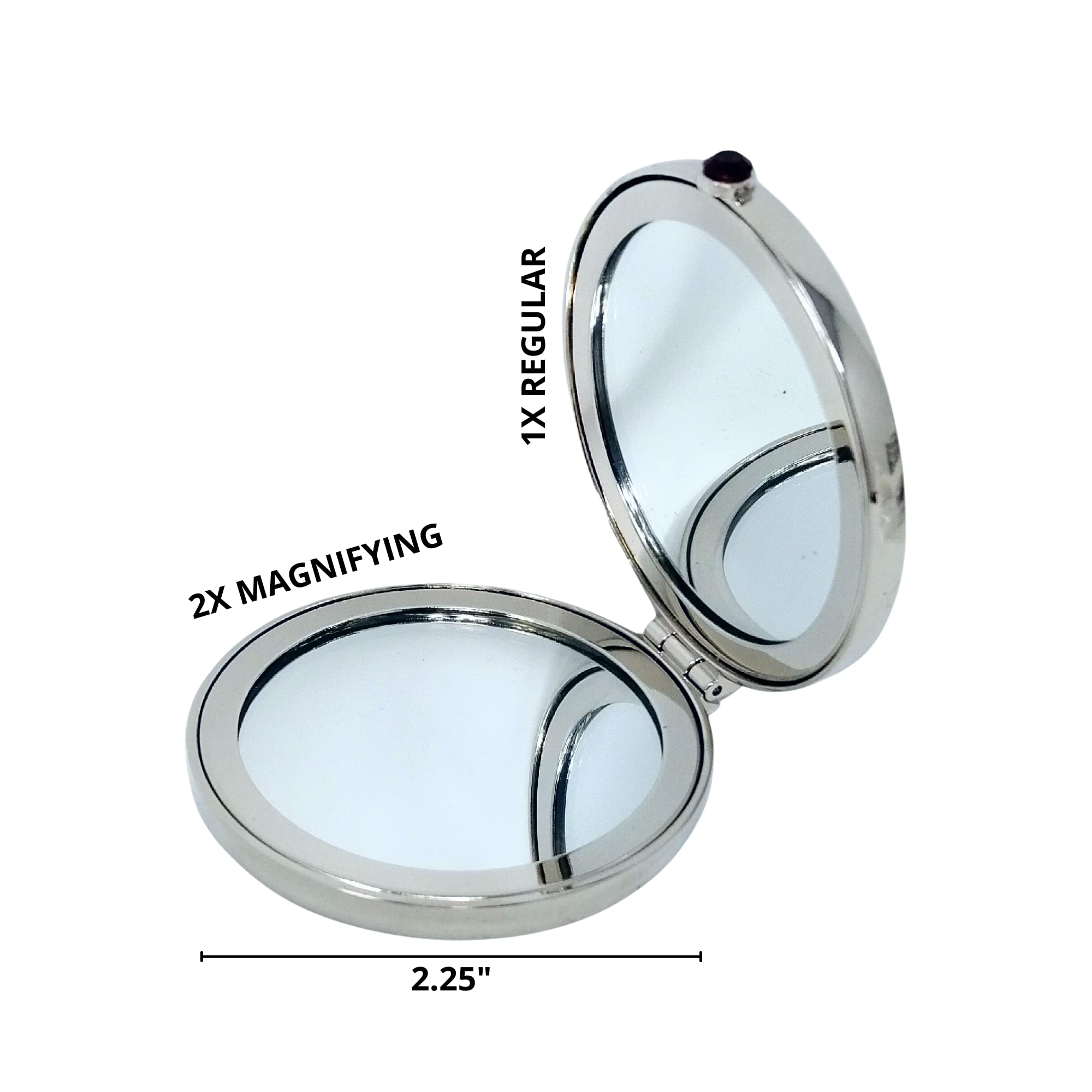 Rucci Compact Mirror, Inter-Locking Heart