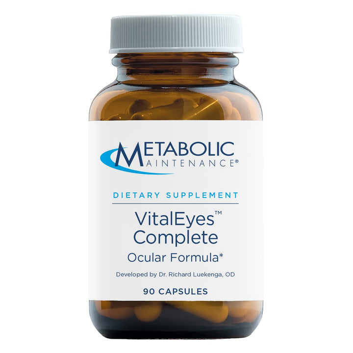 Metabolic Maintenance Vital Eyes Complete - Eye Health Support Supplement with B Vitamins, Antioxidants - Lutein, Bilberry + Zinc to Help Support Healthy Visual Function (90 Capsules)