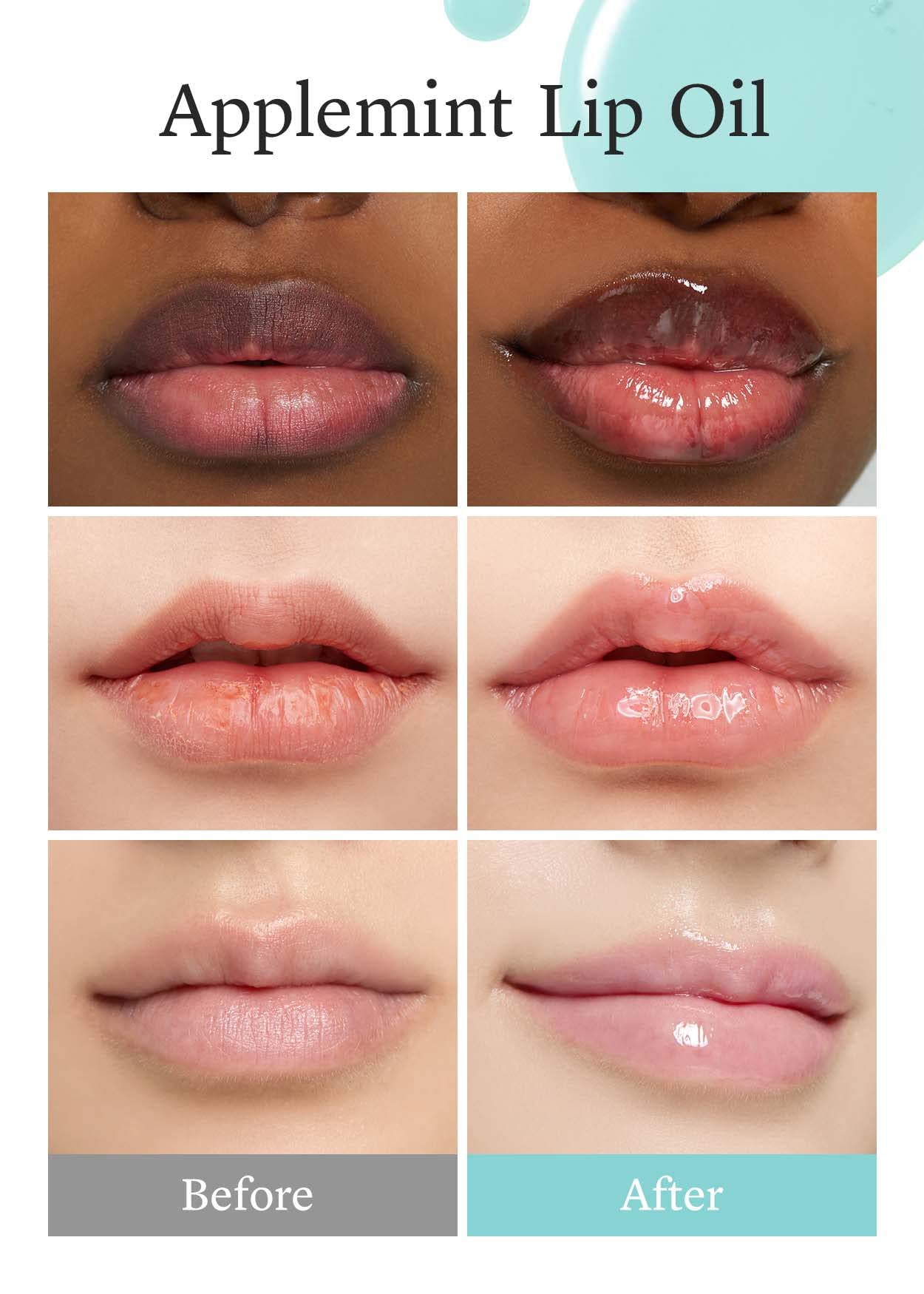 Nooni Applemint Lip Oil 0.12 Ounces, Healing Lip Ointment, Lip Treatment, Plumper Lip Oil, Lip Care, Mint-Infused Formula, Lip Protect Gloss, Voluming Hydrating, Lip Primer