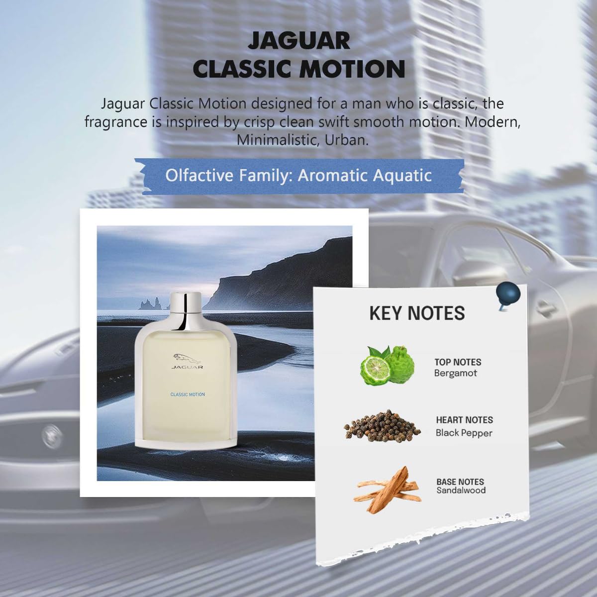 JAGUAR Classic Motion Fresh Eau De Toilette - 100 Ml (For Men)