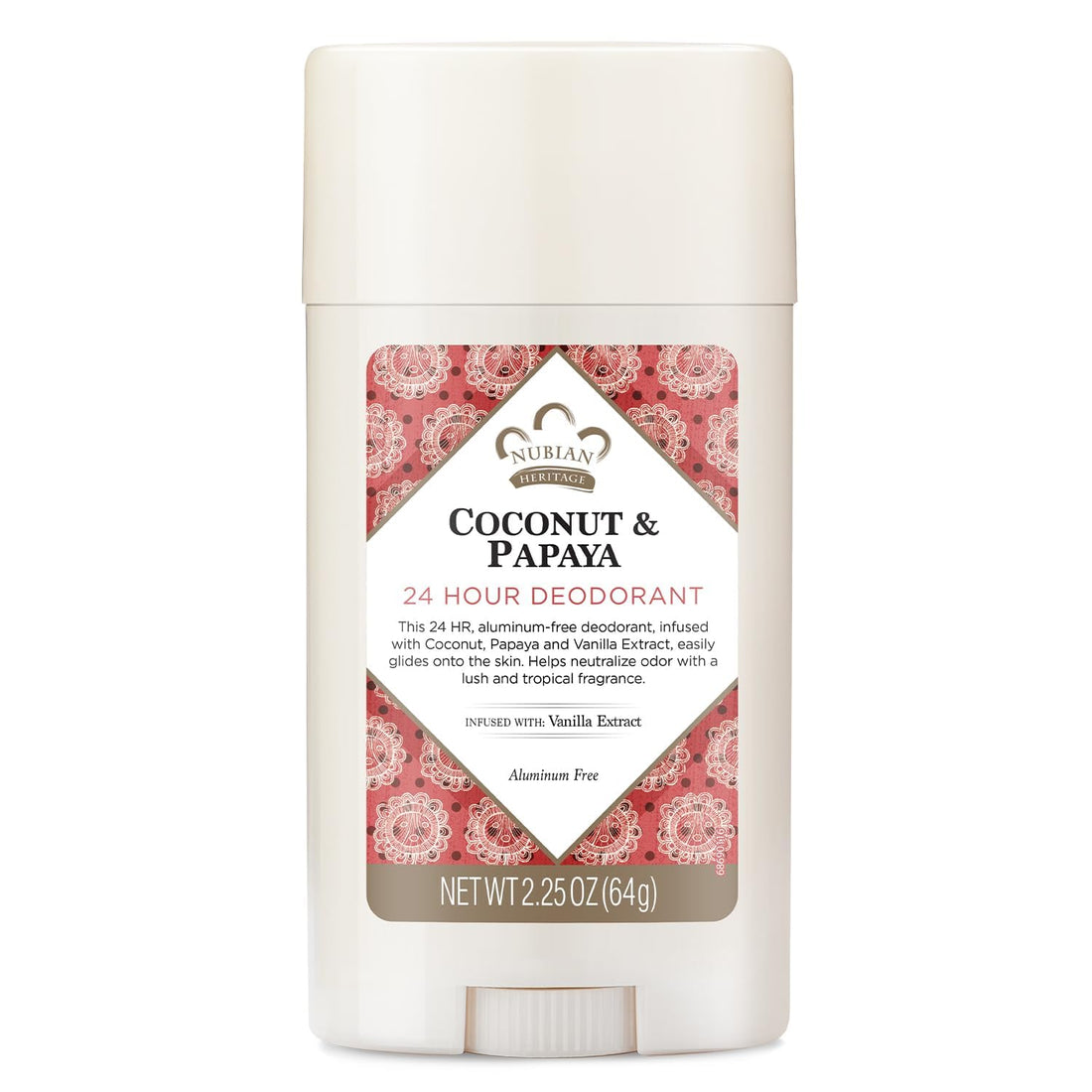 Coconut & Papaya Deodorant, 2.25 Oz by Nubian Heritage