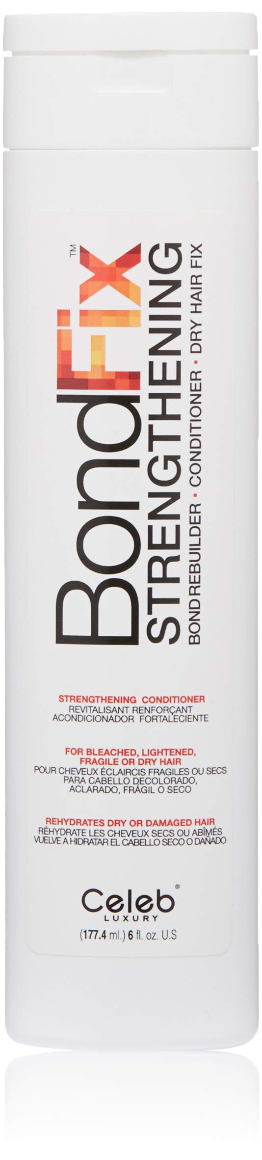 Celeb Luxury BondFix Strengthening Bond Rebuilder Hair Conditioner Dry Hair Fix: Strengthens and repairs dry, damaged and color treated hair to prevent breakage, 6 fl oz.