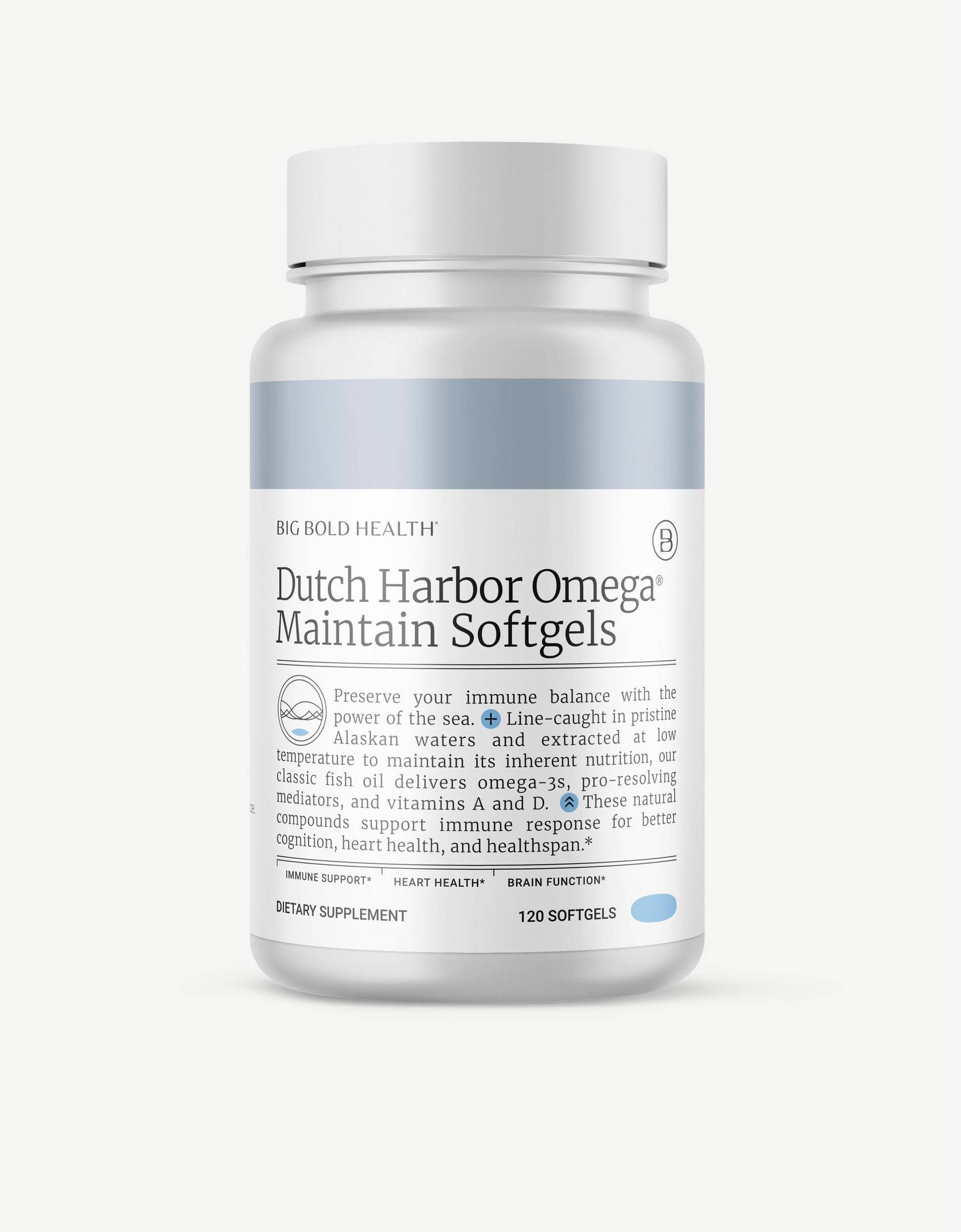 Dutch Harbor Omega 3 Fish Oil Supplement - Wild Alaskan Cod Liver Oil - 120 Softgels, Lemon Flavor - Includes Omega-3 Fatty Acids with DPA, DHA, & EPA