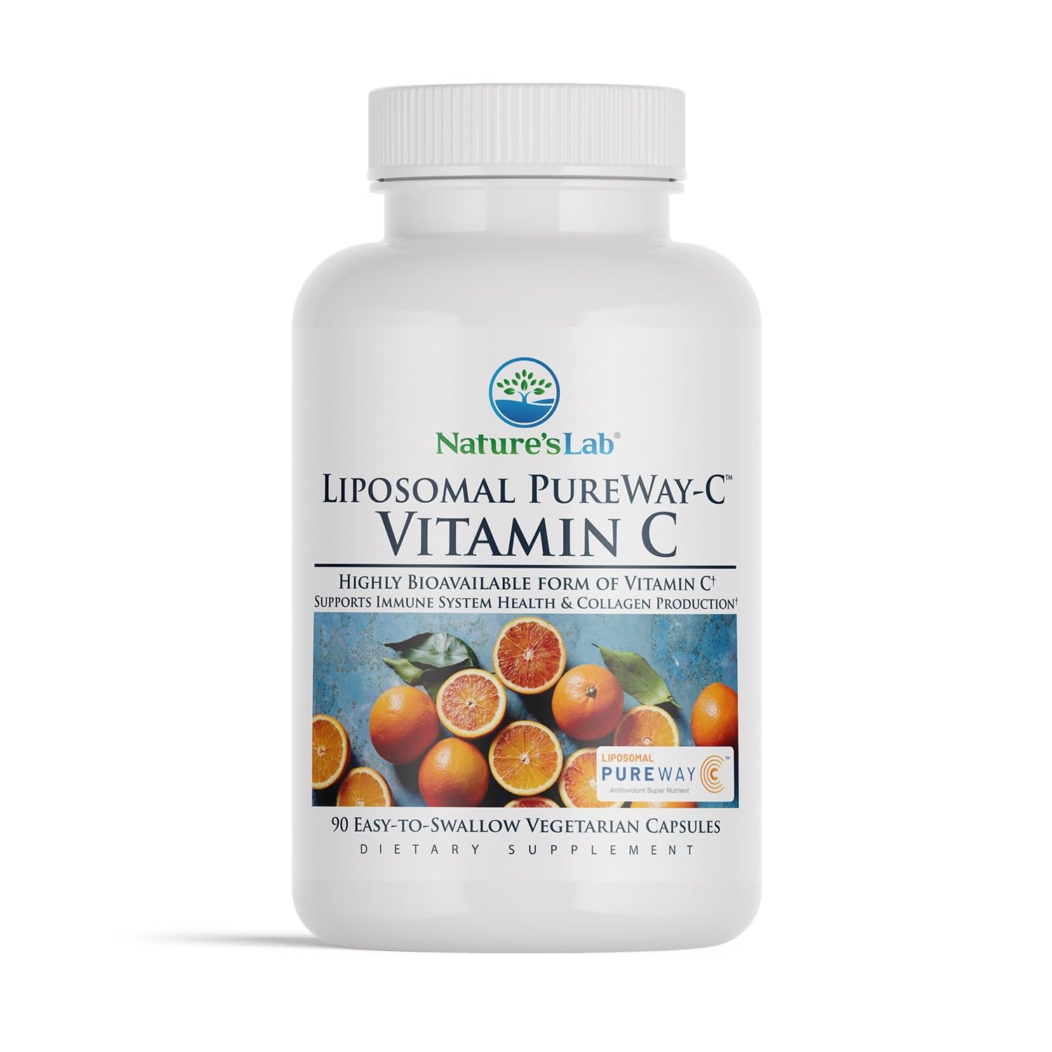 Nature's Lab Liposomal PureWay-C® Vitamin C - Supports Immune Health & Collagen Production* - 90 Capsules