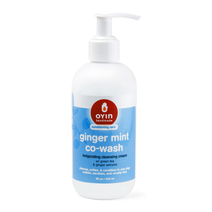 Oyin Handmade Ginger Mint Co-Wash with Invigorating Cleansing Cream with Green Tea & Ginger Extracts |8 oz
