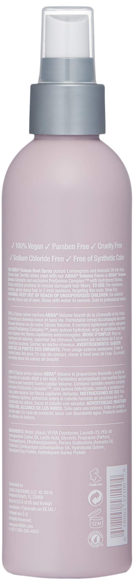 ABBA Volume Root Spray, 8 Fl Oz