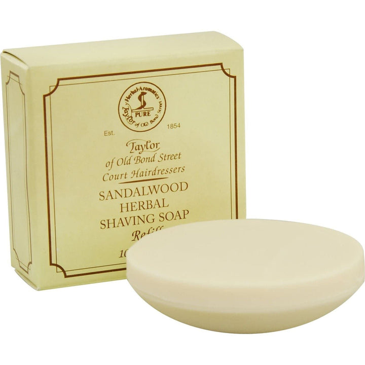Taylor of Old Bond Street Sandalwood Hard Shaving Soap Refill, 3.5-Ounce