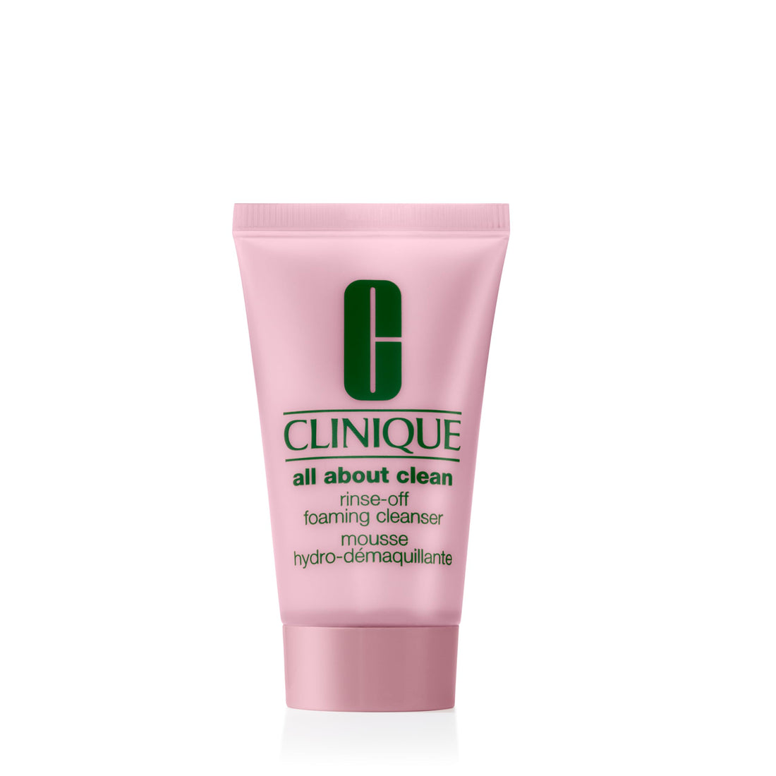 Clinique All About Clean Rinse-Off Foaming Facial Cleanser With Hyaluronic Acid + Glycerin For Oily Skin Types | Dissolves Makeup + Sunscreen, Mini Travel Size, 1 Fl Oz