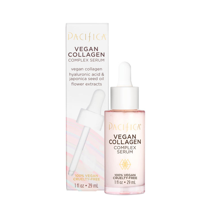 Pacifica Face Serum Vegan Collagen Complex Serum - Hyaluronic Acid Serum for Face - Anti-Aging Serum for Fine Lines & Wrinkles, Hydrating Serum to Plump & Repair Dry Skin Vegan & Cruelty-Free