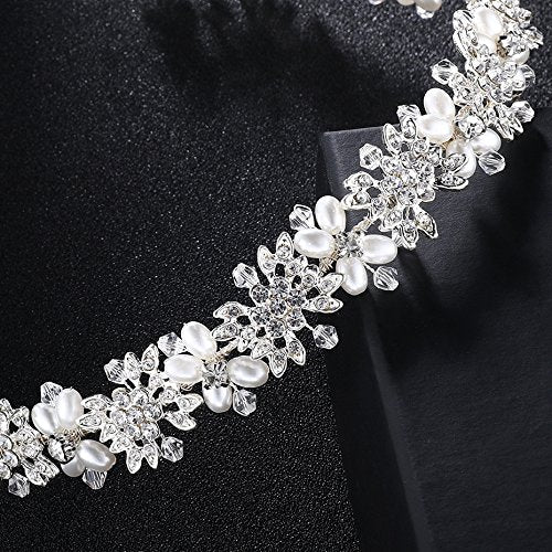 Ammei flower design headpiece/headband - hair accessories (silver)