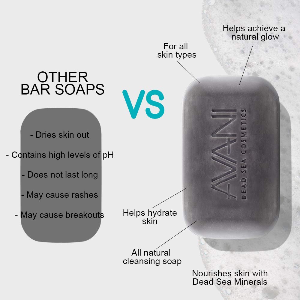 3 Pcs Avani Dead Sea Purifying Mud Soap 125gr.