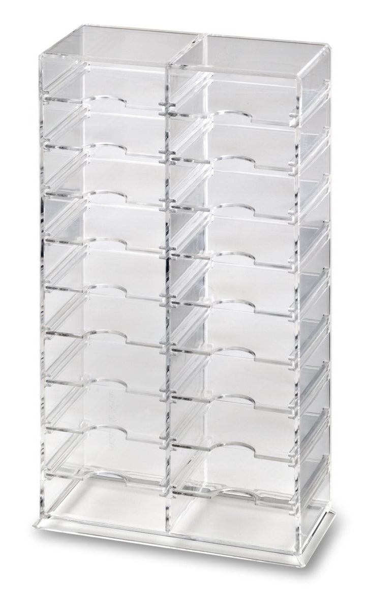 byAlegory Acrylic Makeup Stand Organiser With Removable Dividers | 20 Spaces Designed To Stand & Lay Flat