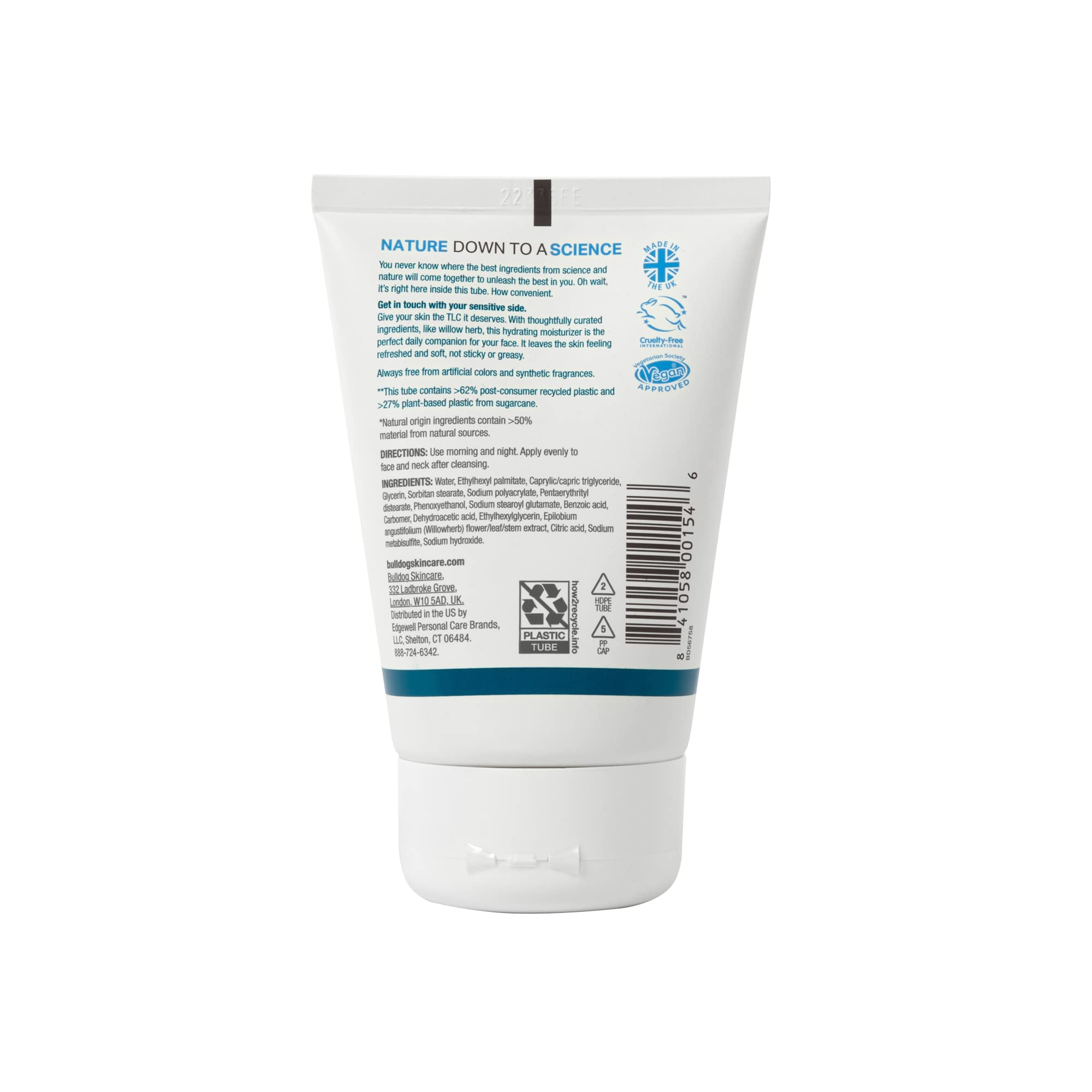 Bulldog Skincare For Men, Sensitive Moisturizer, 3.3 fl oz (100 ml)