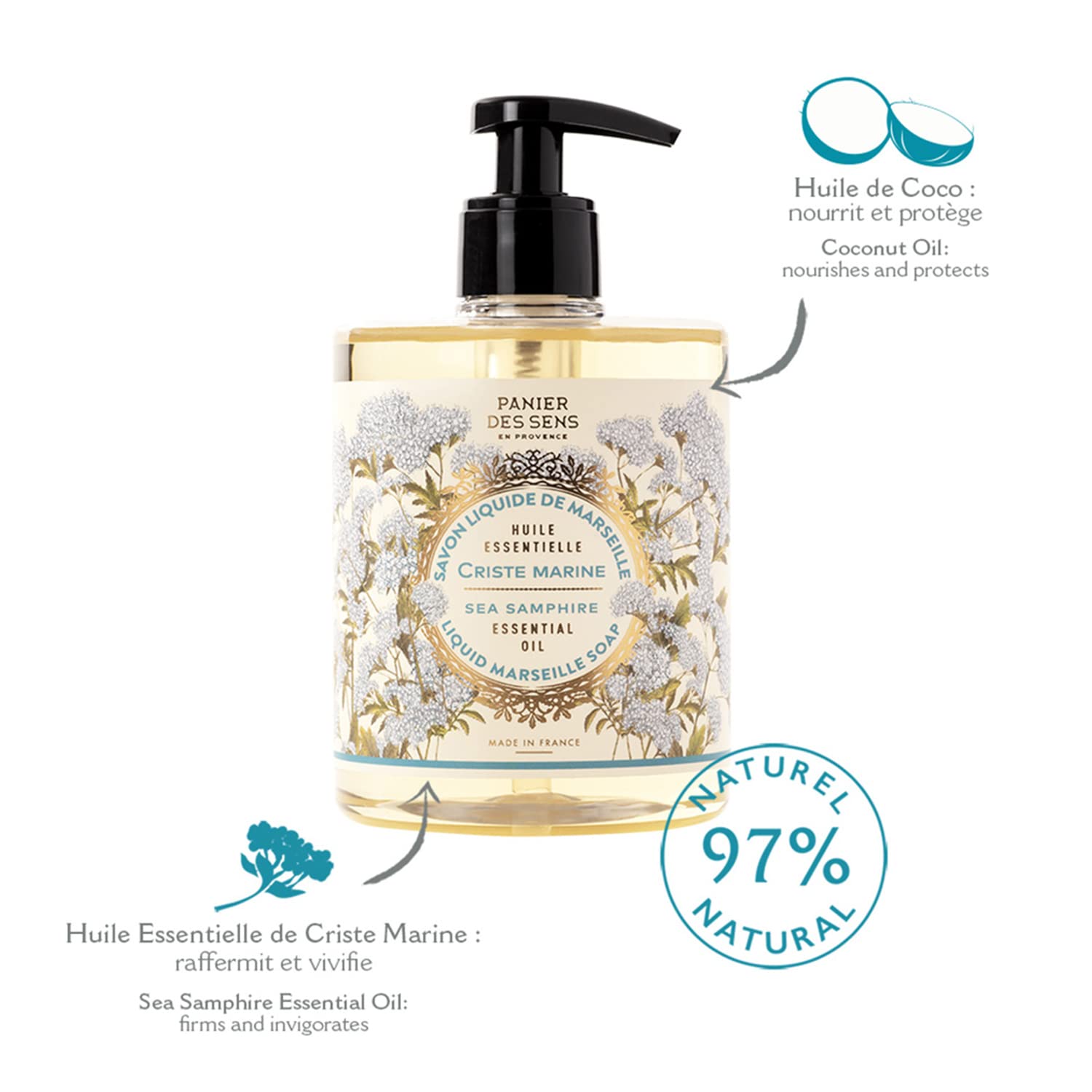 Panier Des Sens Sea Fennel Liquid Marseille Soap