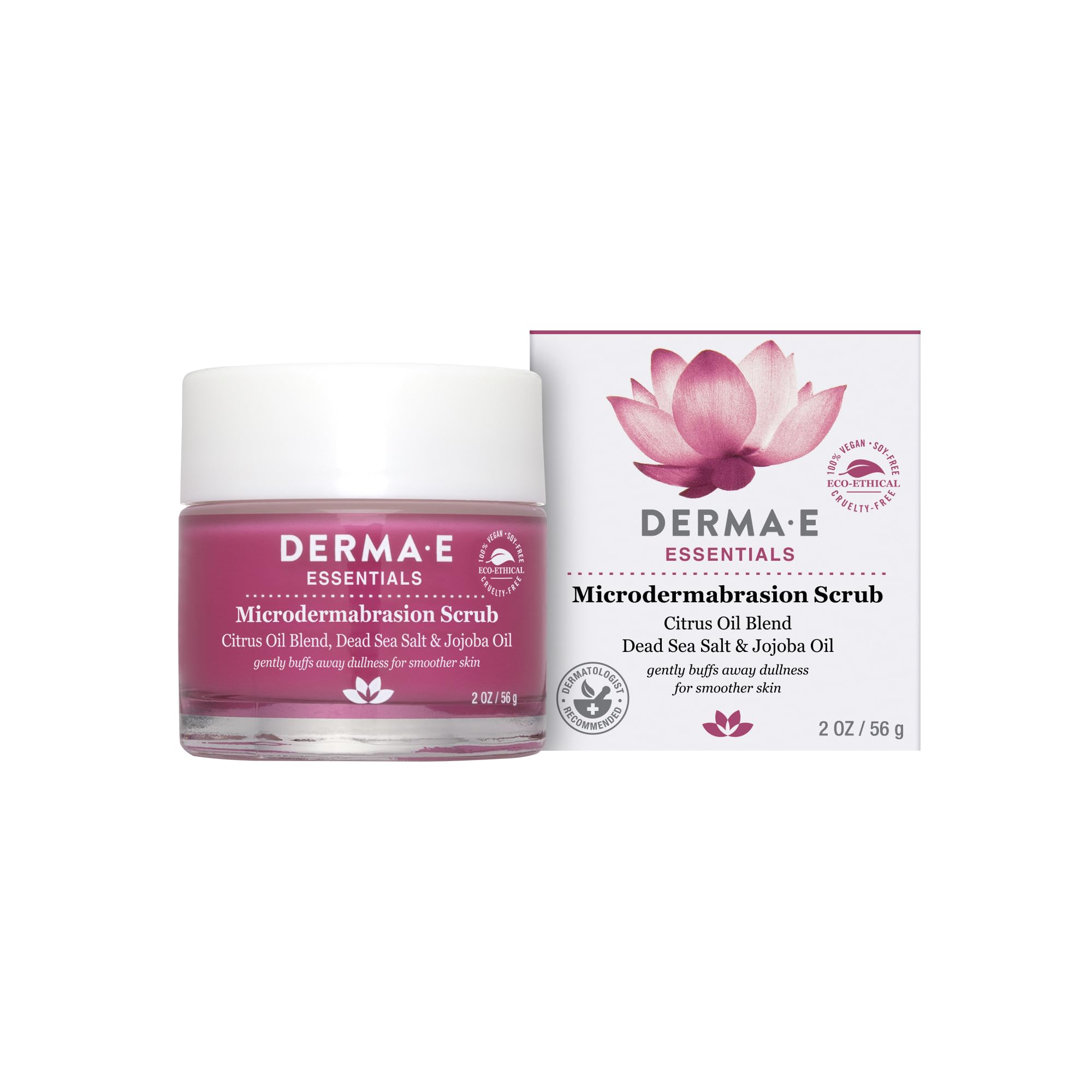 DERMA E Microdermabrasion Dead Sea Salt Scrub, 2oz