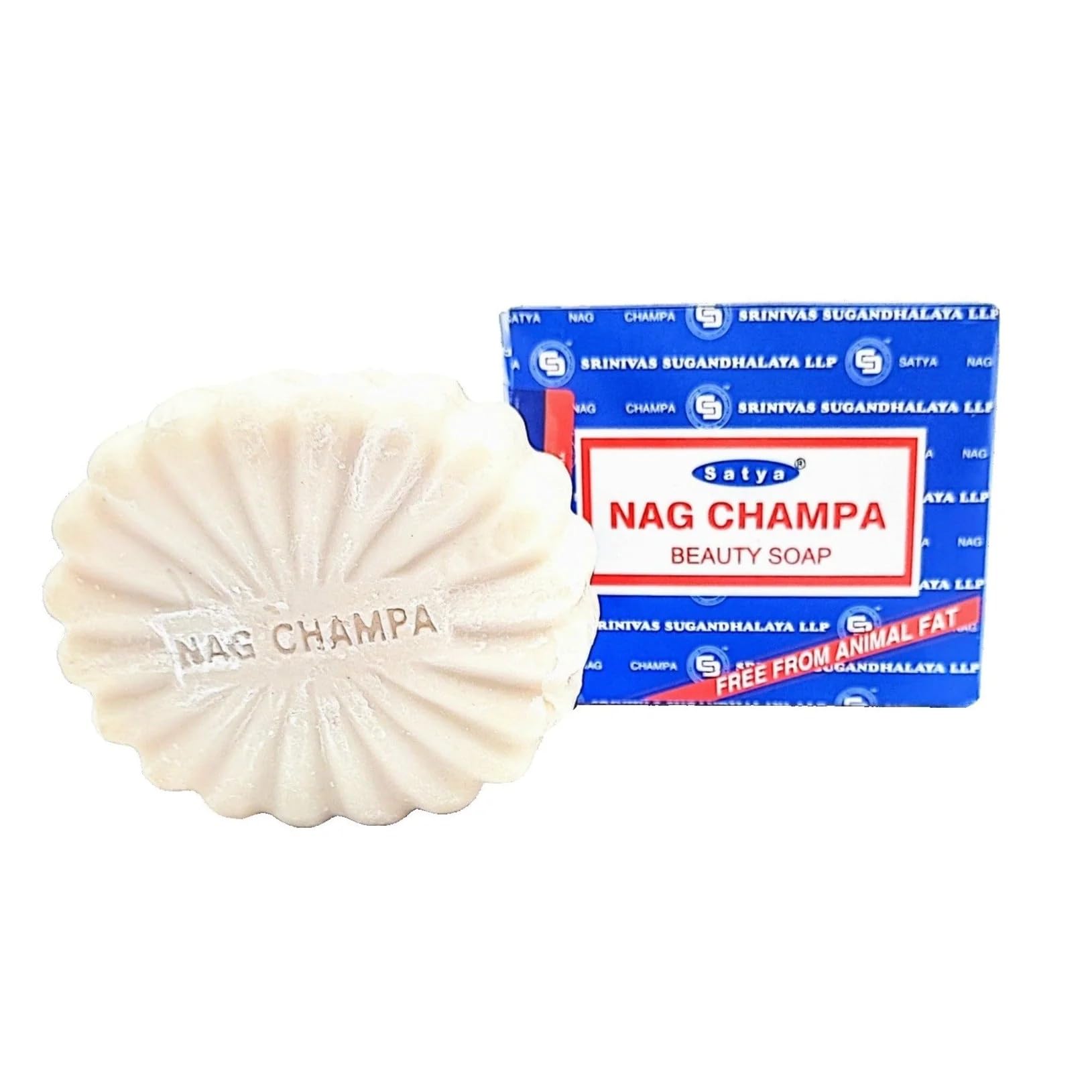 Nag Champa Natural Soap - Large 150 Gram (5 Ounce) Bar - Satya Sai Baba