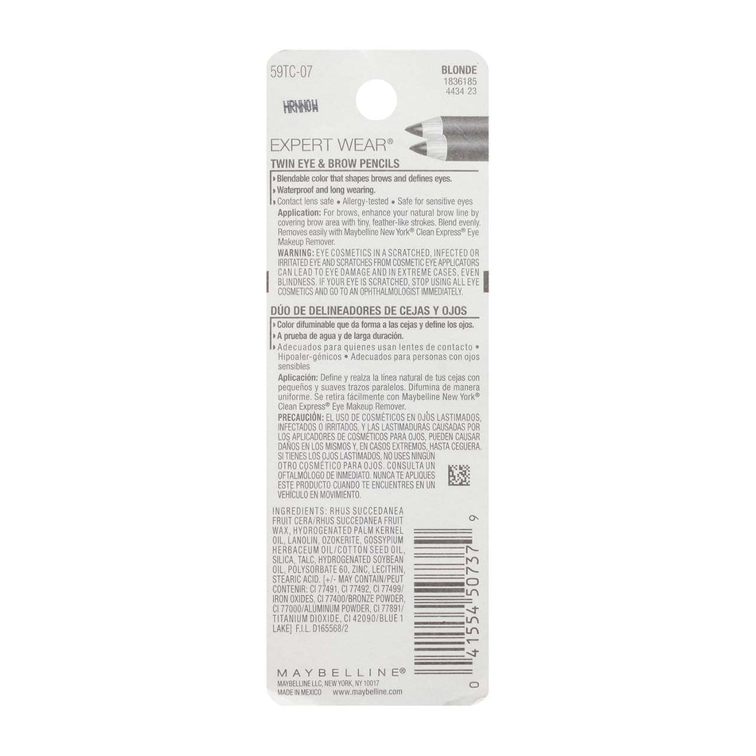 Maybelline Expert Eyes Brow And Eye Pencil, Blonde [107], 0.03 oz ( Pack of 4)