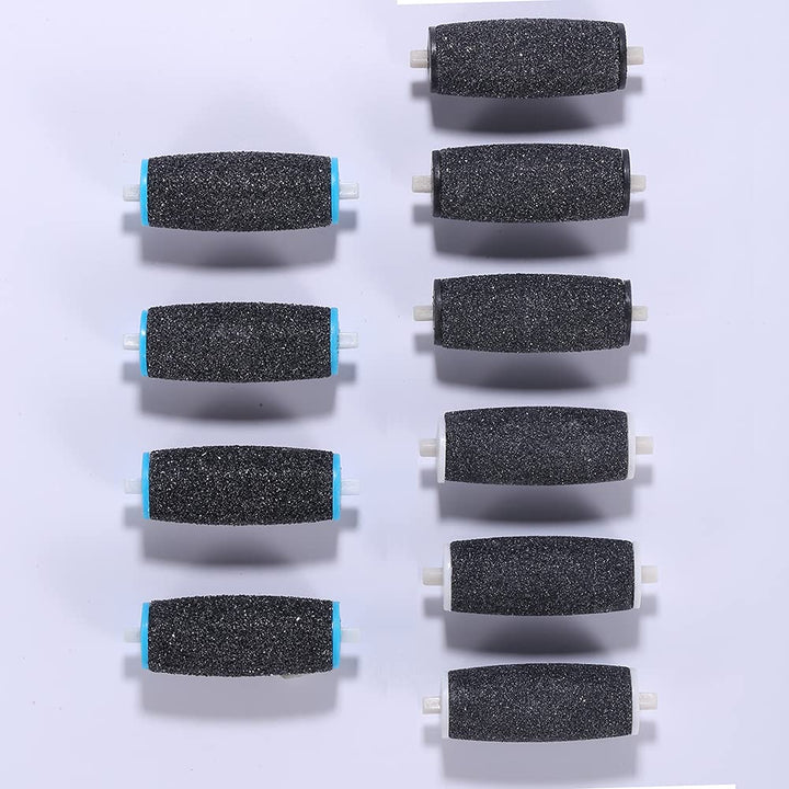 10 Pack Amope Pedi Refills, 4 Pack Extra Coarse & 3 Pack Regular Coarse & 3 Pack Smooth Gentle Replacement Roller Heads for Amope Pedi Perfect Foot Files