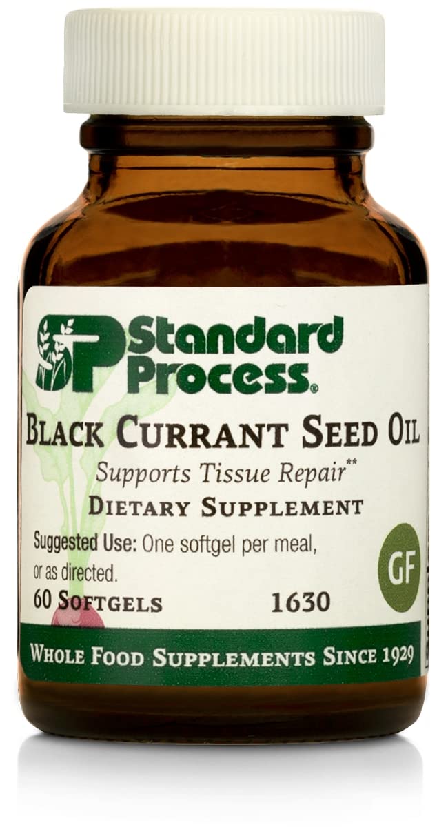 Standard Process Black Currant Seed Oil - Immune, Blood Flow & Tissue Repair Support with Whole-Food Based Blend of Black Currant Seed Oil & Gamma-Linoleic Acid - 60 Softgels