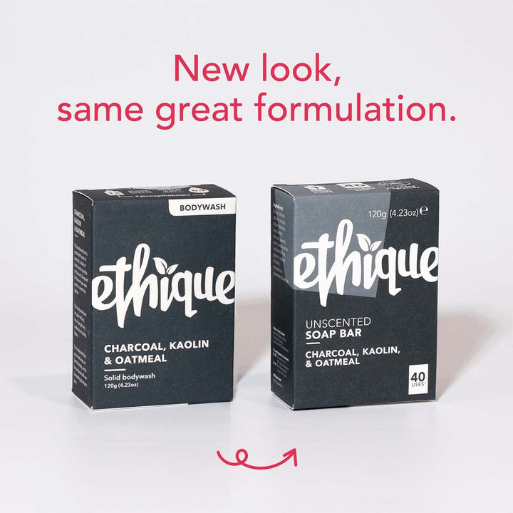 Ethique Eco-Friendly Bodywash Bar (Charcoal, Kaolin & Oatmeal) 4.23 oz