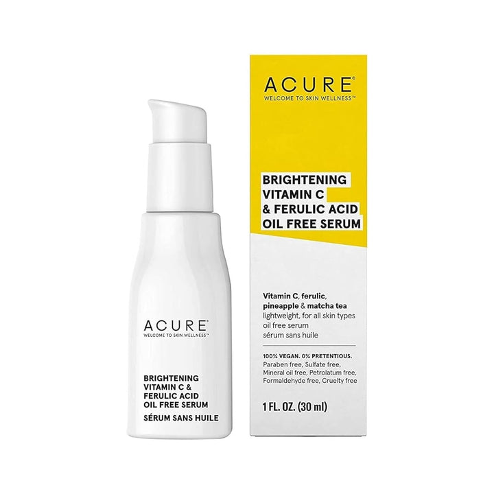 ACURE Brightening Vitamin C & Ferulic Acid Oil Free Serum, 1 OZ